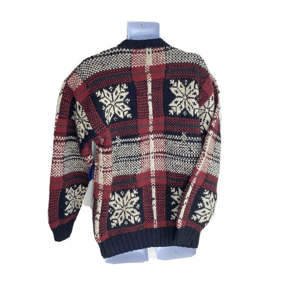 NWT Tommy Hilfiger Hand Knit Thick Wool Blend Sweater Fair Isle $235 Men's L - Picture 5 of 12